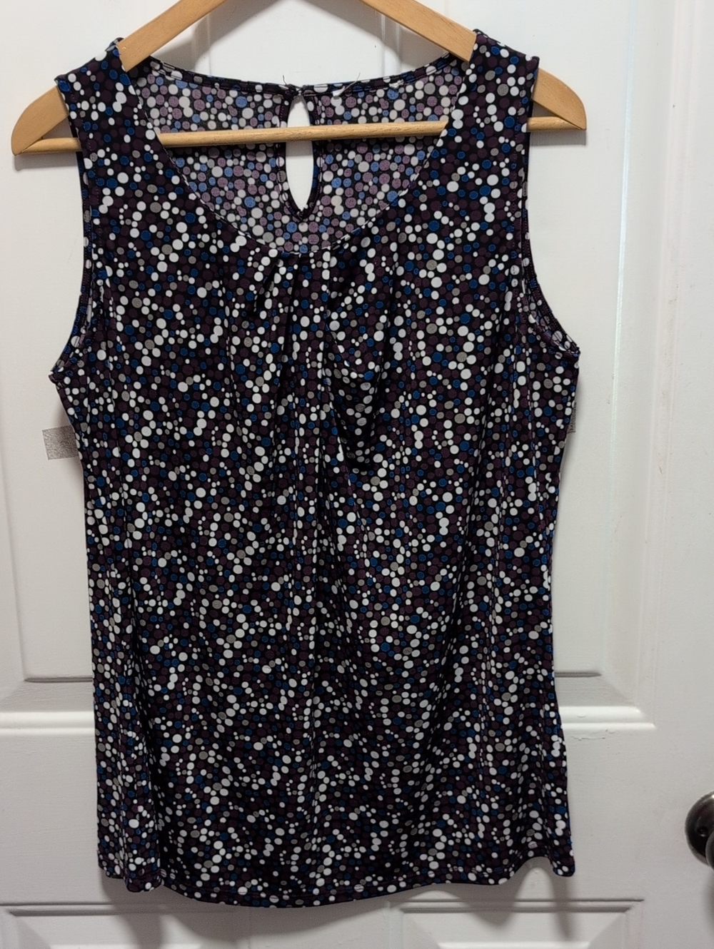 Women’s Navy Polka Dot Sleeveless Camisole